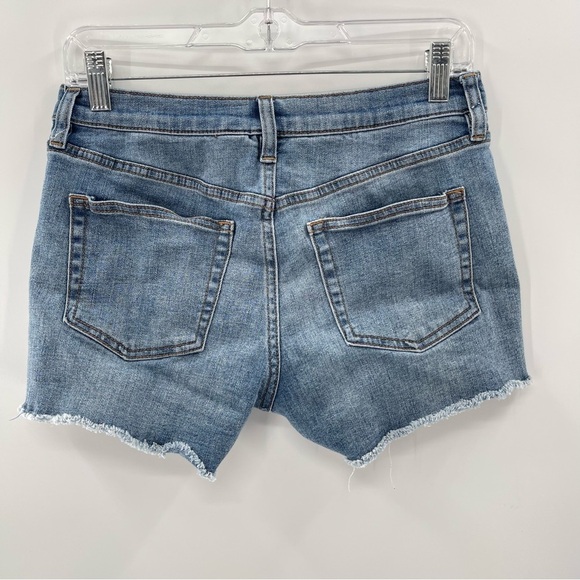 J Crew Medium Wash Blue Fray Denim Jean Shorts Size 26 - Picture 6 of 9